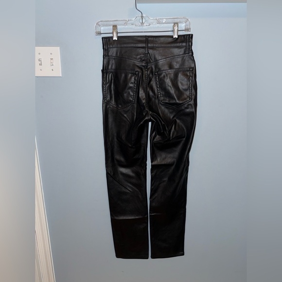 Gap Sky High Cheeky Straight Vegan Leather Pants (Size 25) - Picture 4 of 7
